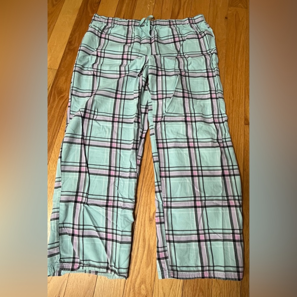 Life Is Good - Plaid Sleep Pants in Pink and Green